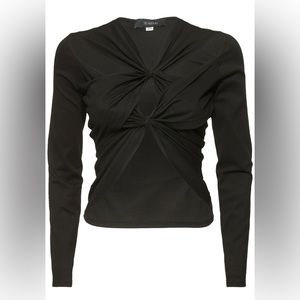 Knit crisscross knots cutout top NWT